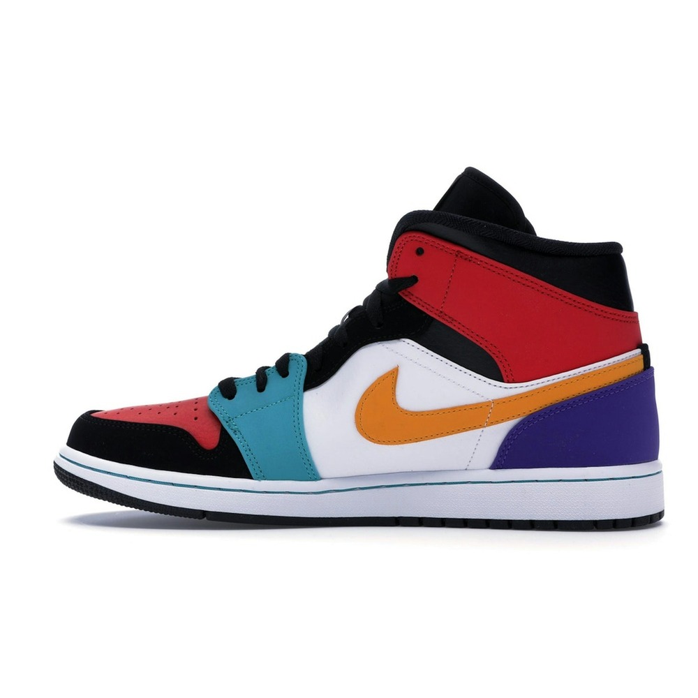 Air Jordan 1 Mid Multi-Color Shoes | 640735-125 - Image 3