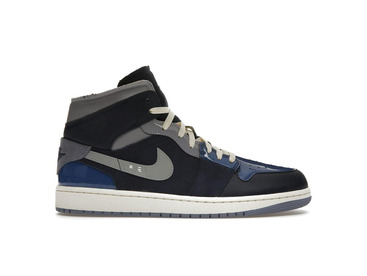 Air Jordan 1 Mid SE Craft Obsidian French Blue Ashen Slate White Shoes | DR8868-400