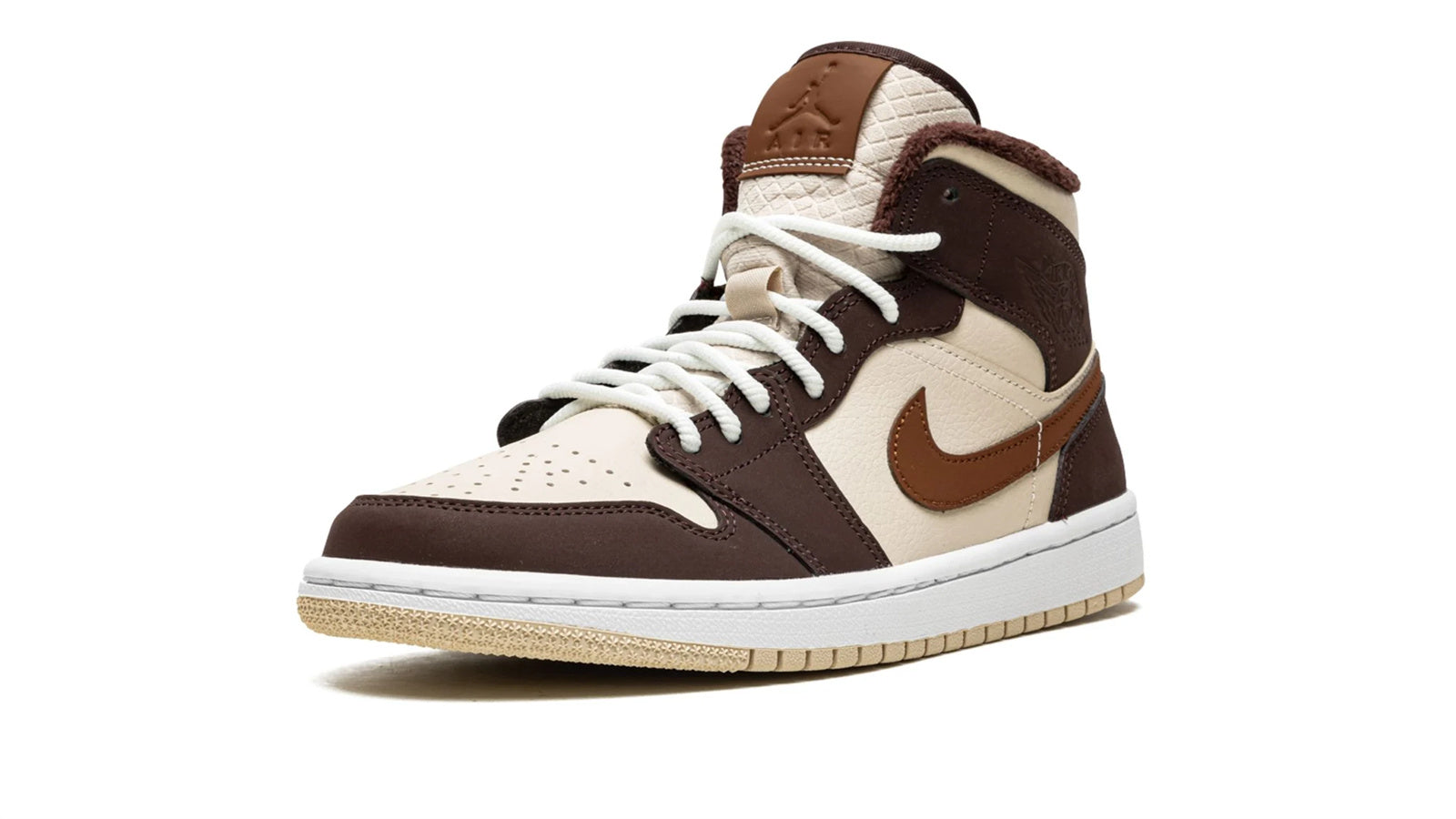 AIR JORDAN 1 MID SE WMNS "Brown Basalt Fleece" - Image 3