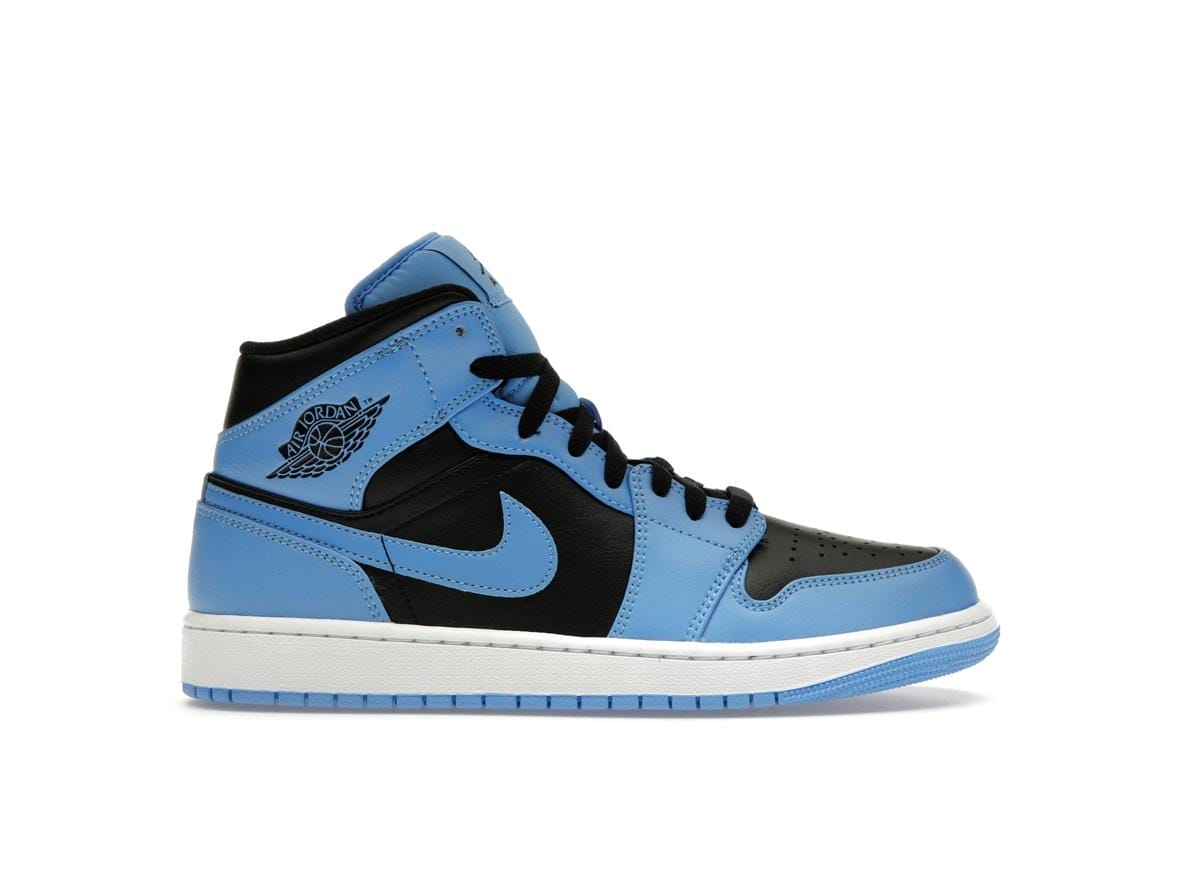 Air Jordan 1 Mid University Blue Black Sneakers (DQ8426-401 Release)