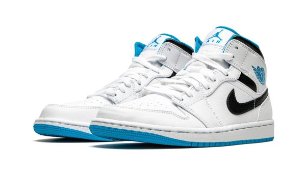 Air Jordan 1 Mid "White / Laser Blue" - Image 2