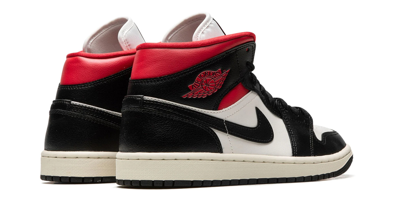 AIR JORDAN 1 MID WMNS "Black / Gym Red / Sail" - Image 5