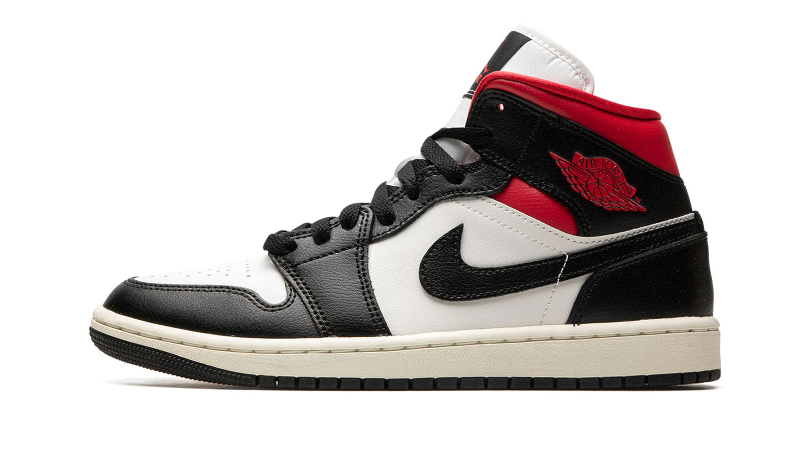 AIR JORDAN 1 MID WMNS "Black / Gym Red / Sail" - Image 4