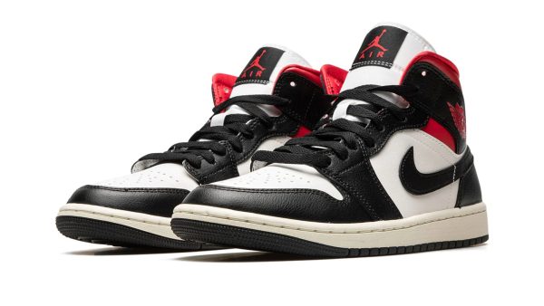 AIR JORDAN 1 MID WMNS "Black / Gym Red / Sail" - Image 2