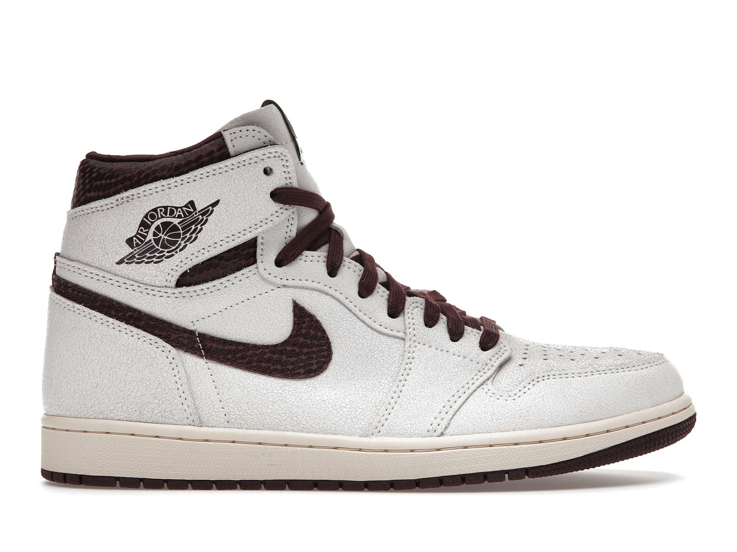 Air Jordan 1 Retro High OG A Ma Maniere Sail/Burgundy Crush Sneaker Style DO7097-100 - Image 2