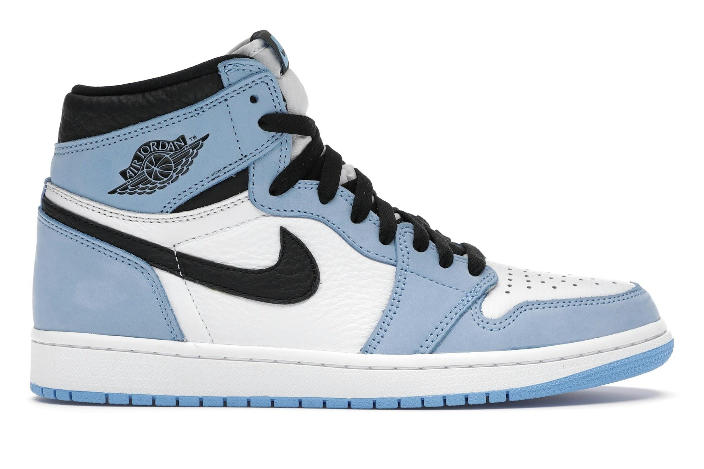 Air Jordan 1 Retro High OG University Blue Leather Trainers - 555088-134 - Image 2
