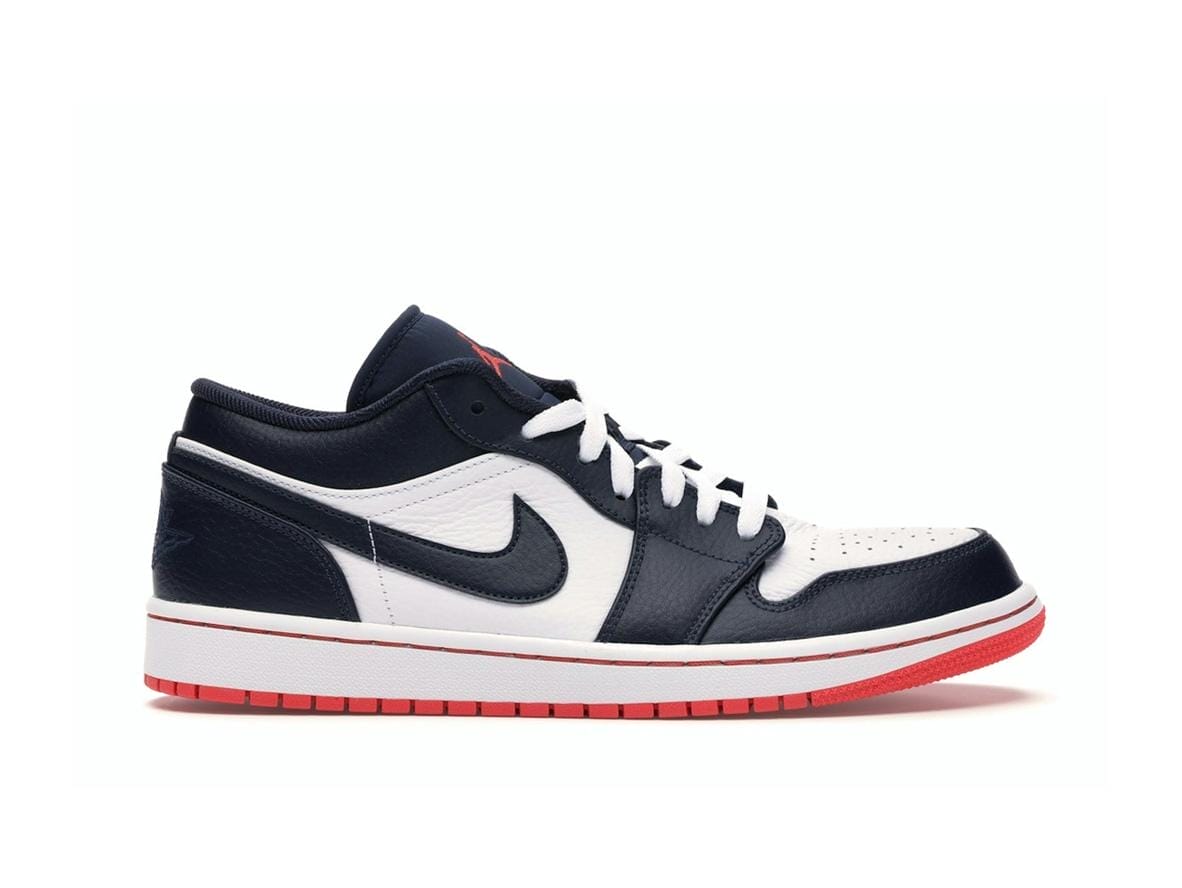 Air Jordan 1 Retro Low Obsidian Ember Sneaker Style 553558-481 - Image 2