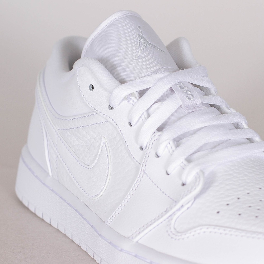 Air Jordan 1 Retro Low Pure Platinum Shoes | 553558-170 - Image 4