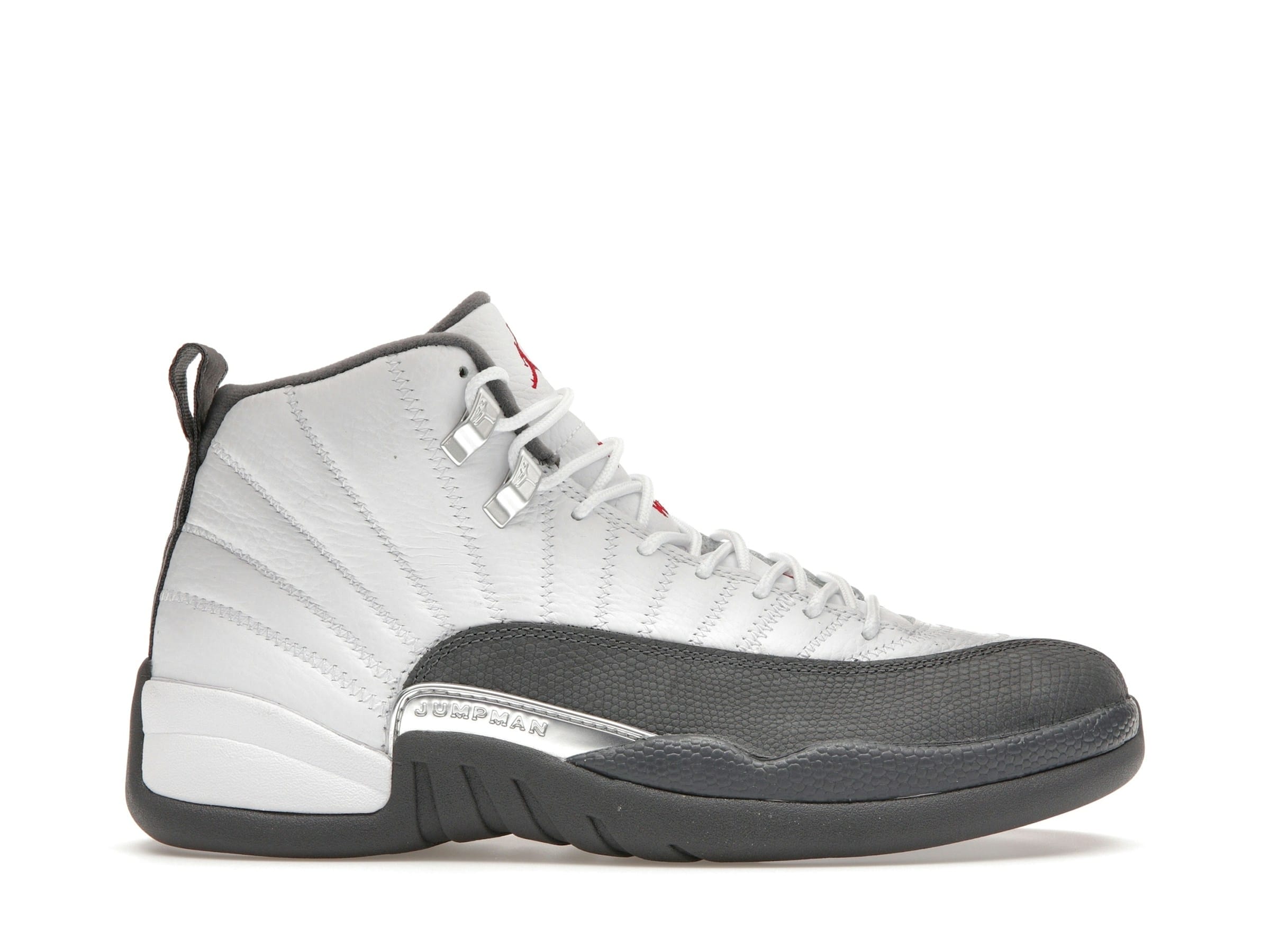 Air Jordan 12 Retro White Dark Grey Shoes | 130690-160 - Image 2
