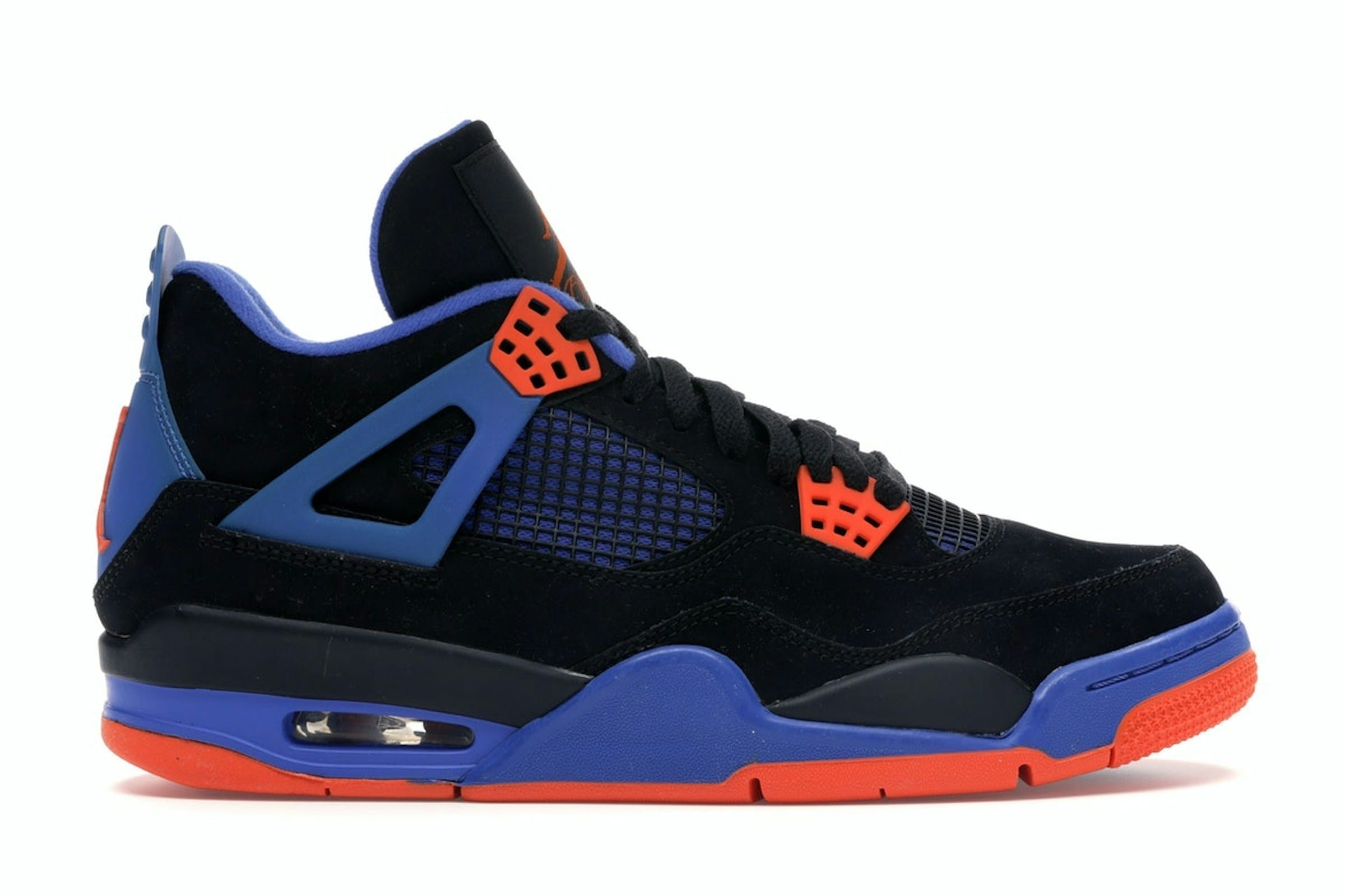Air Jordan 4 Retro Cavs - Black/Safety Orange/Game Royal Sneakers - 308497-027 - Image 2