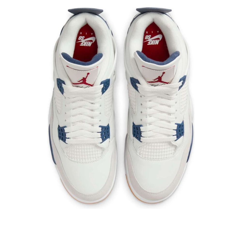 Air Jordan 4 Retro SB 'White Navy' Shoes | DR5415-100 - Image 4