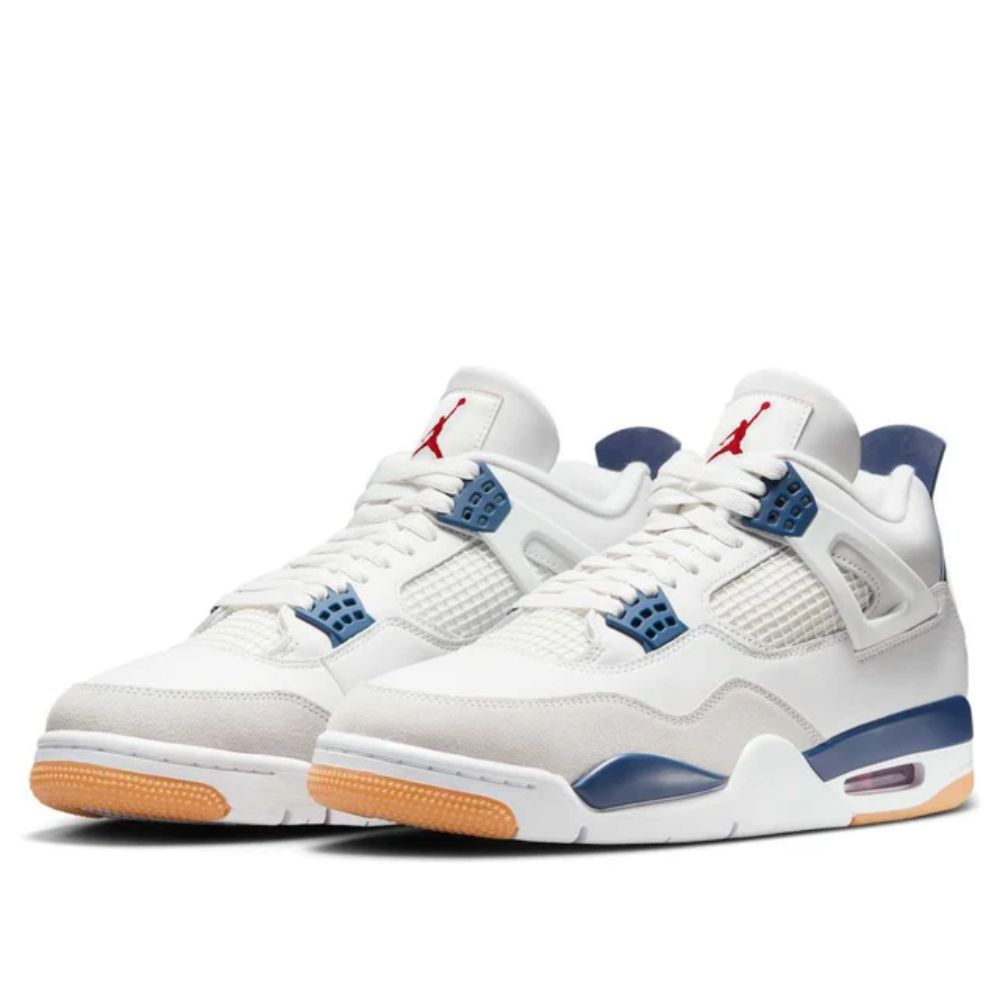 Air Jordan 4 Retro SB 'White Navy' Shoes | DR5415-100 - Image 3