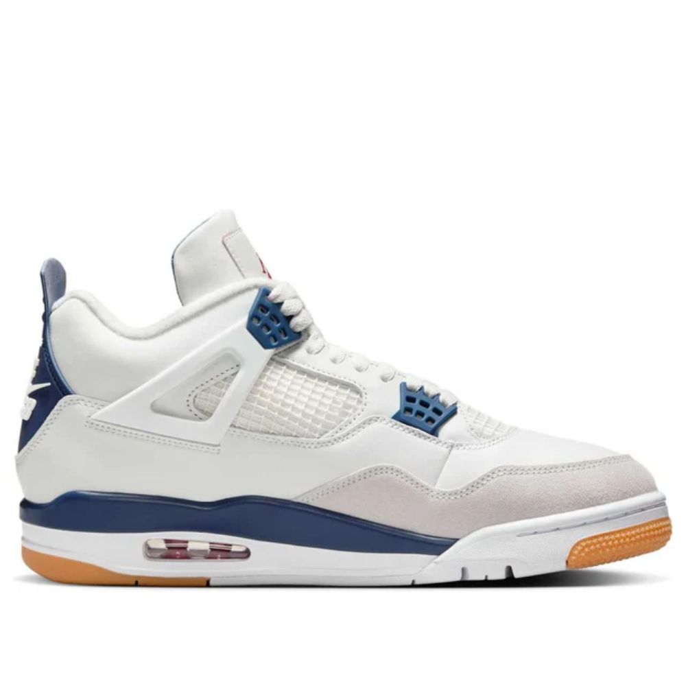 Air Jordan 4 Retro SB 'White Navy' Shoes | DR5415-100 - Image 2