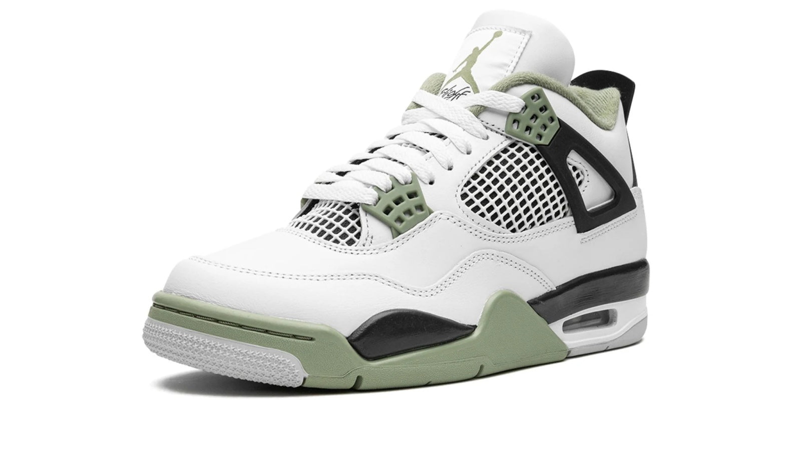 AIR JORDAN 4 RETRO WMNS "Seafoam / Oil Green" - Image 2
