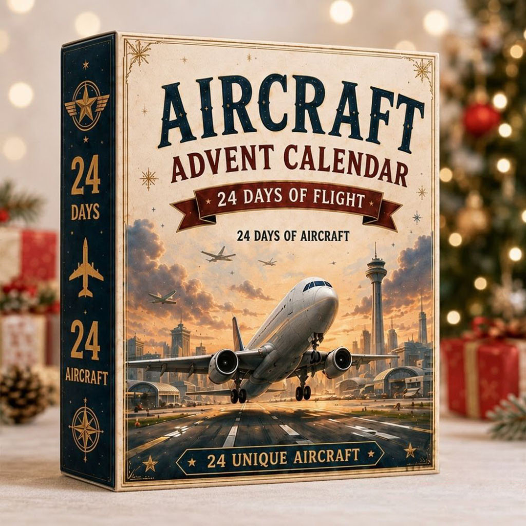 Aircraft Advent Calendar 24 Days Of Flight Countdown Box Christmas Gift For Son
