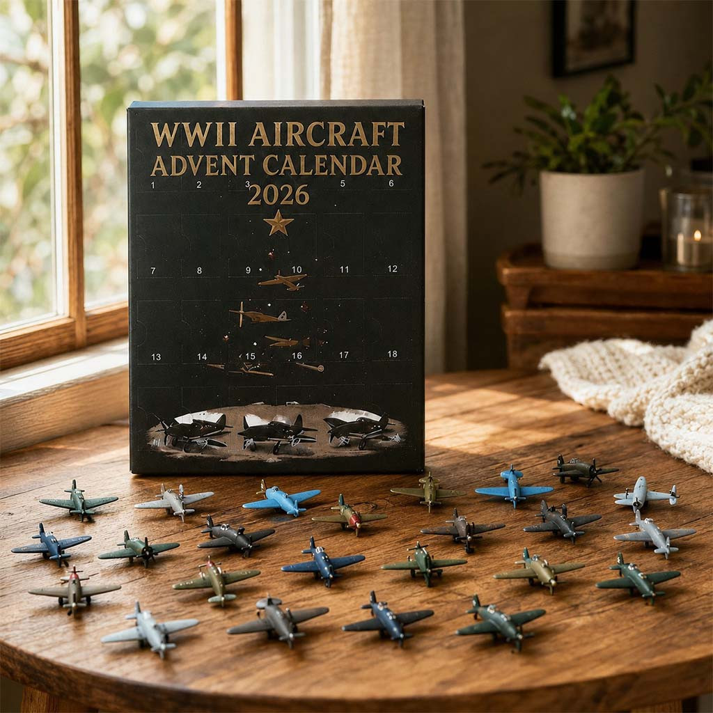 Aircraft World War II Plane Advent Calendar WWII Countdown Box Christmas Gift For Son