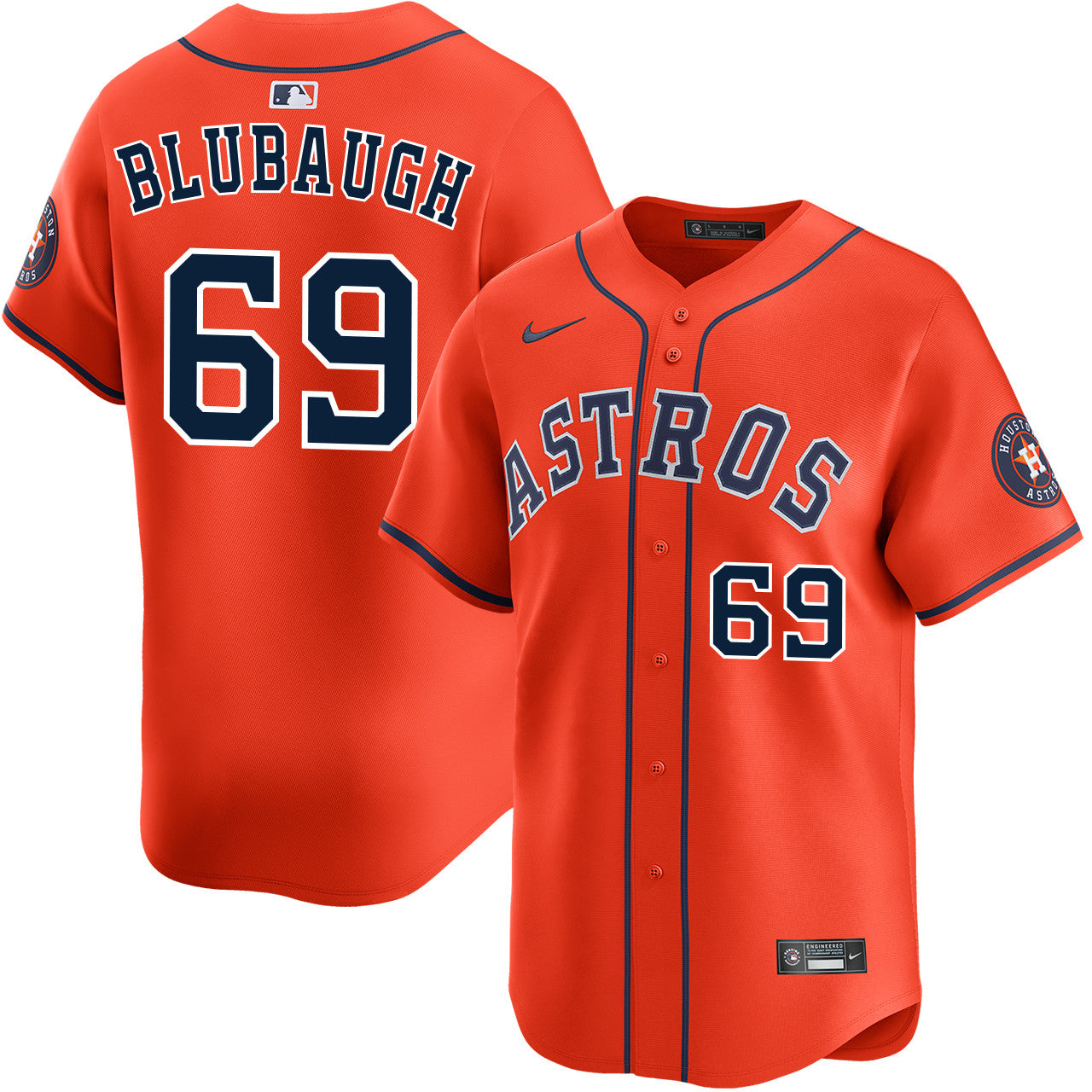 AJ Blubaugh Houston Astros 2026 Alternate Limited Jersey - Orange
