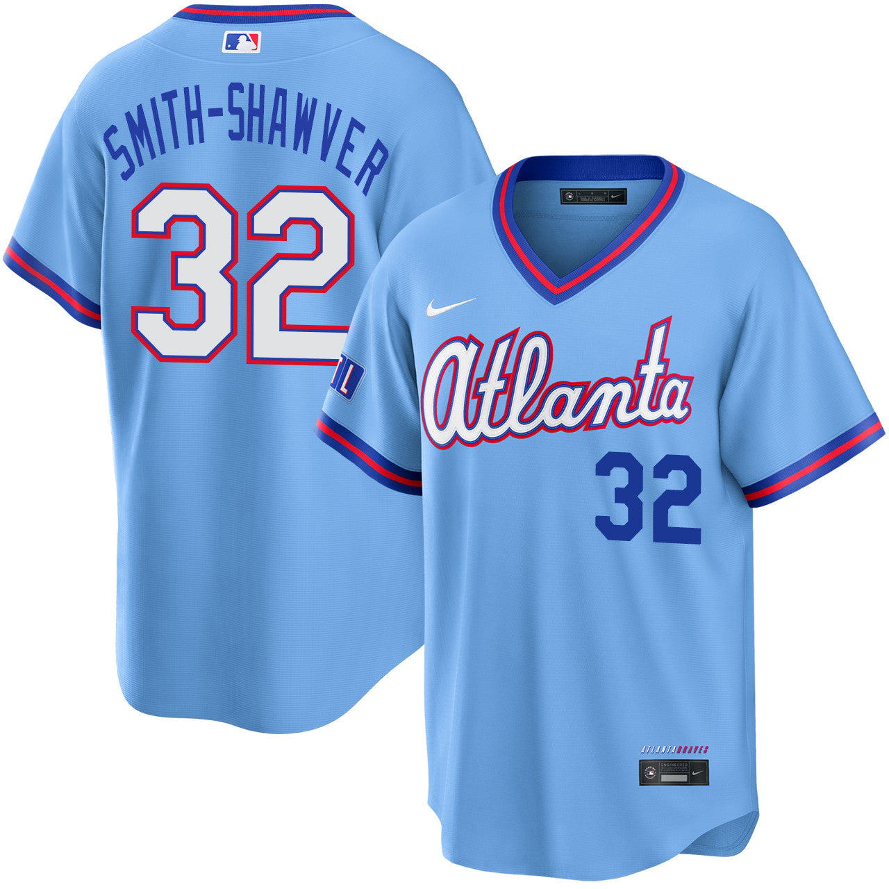 AJ Smith-Shawver 2026 City Connect Stadium Jersey - Powder Blue
