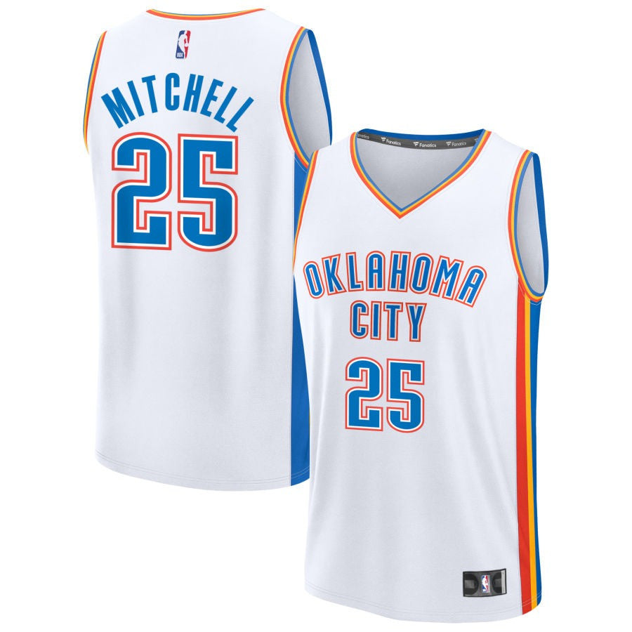 Ajay Mitchell Oklahoma City Thunder 2025 Association Edition Fast Break Jersey - White 1 Ajay Mitchell Oklahoma City Thunder 2025 Association Edition Fast Break Jersey - White