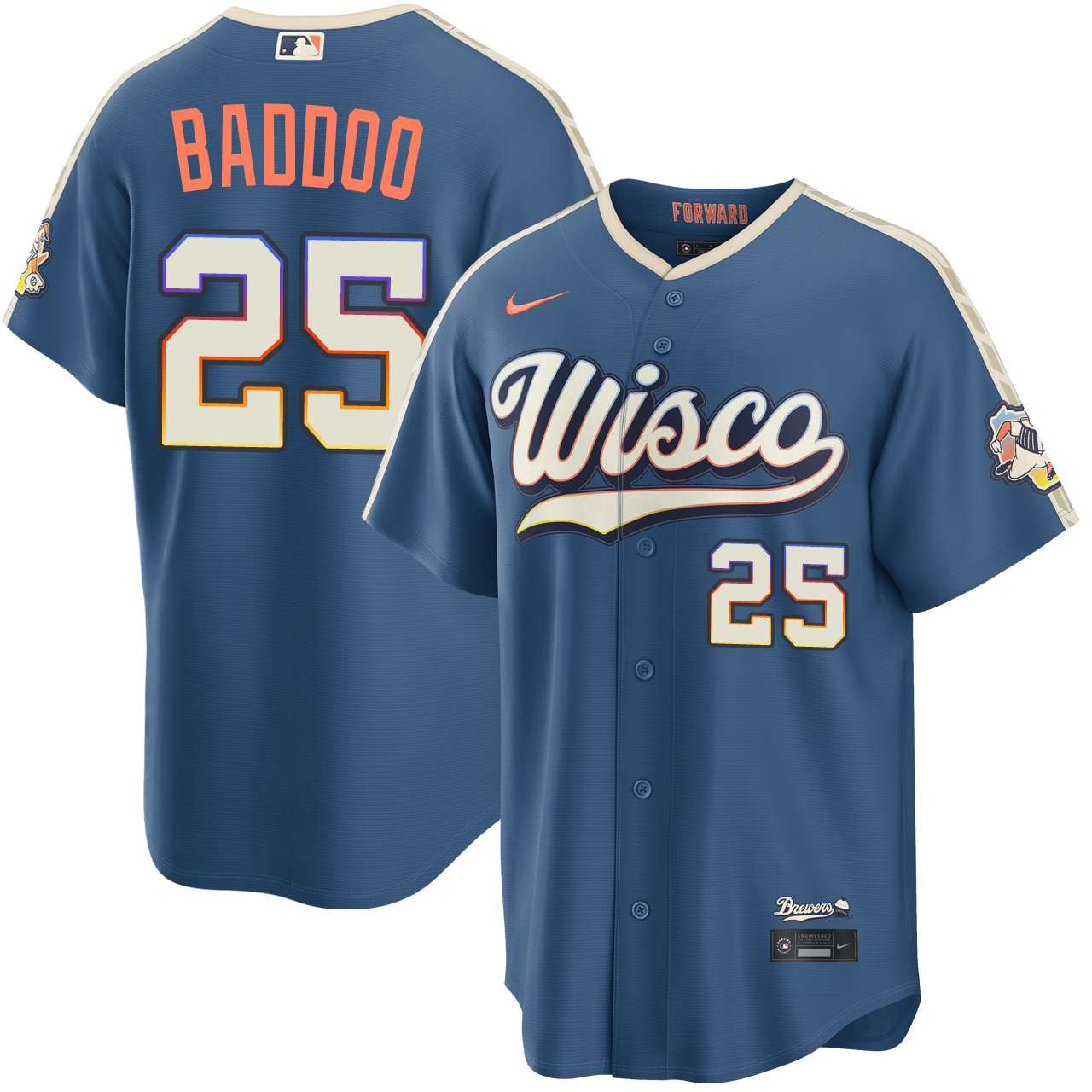 Akil Baddoo Milwaukee Brewers 2026 City Connect Stadium Jersey - Mineral Blue