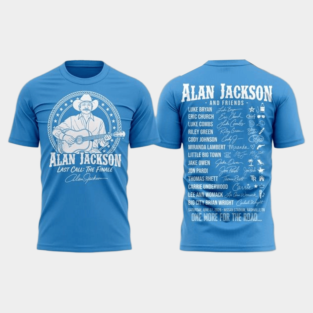 Alan Jackson Last Call Merch Alan Jackson Last Call The Finale 2026 T-Shirt Signed Fan Gifts