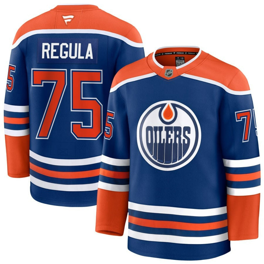 Alec Regula Edmonton Oilers 2025 Home Premium Royal Jersey 1 Alec Regula Edmonton Oilers 2025 Home Premium Royal Jersey