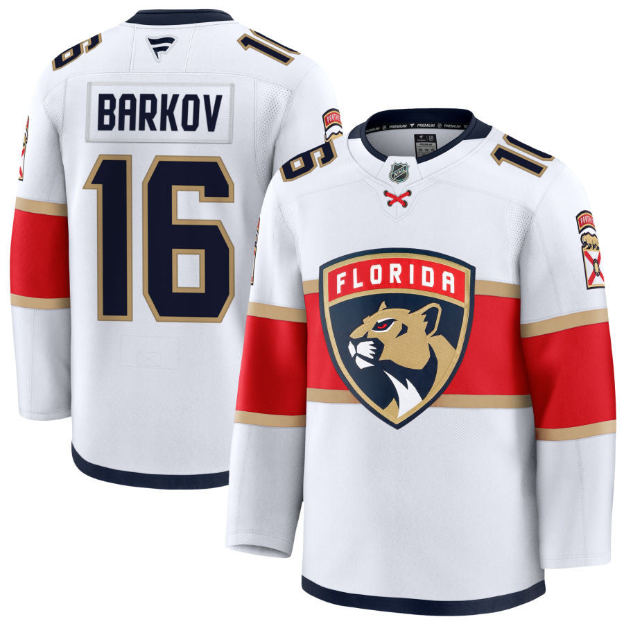 Aleksander Barkov Florida Panthers 2025 Away Jersey - White 1 Aleksander Barkov Florida Panthers 2025 Away Jersey - White