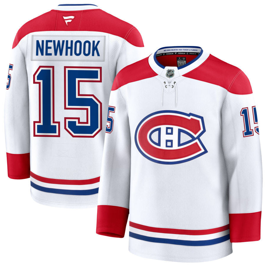 Alex Newhook Montreal Canadiens 2025 Away Jersey - White 1 Alex Newhook Montreal Canadiens 2025 Away Jersey - White