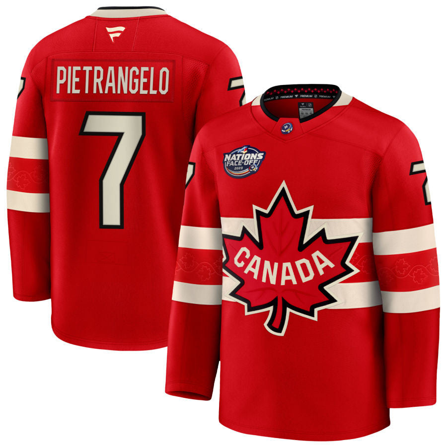 Alex Pietrangelo Canada 2025 4 Nations Face-Off Premium Red Jersey