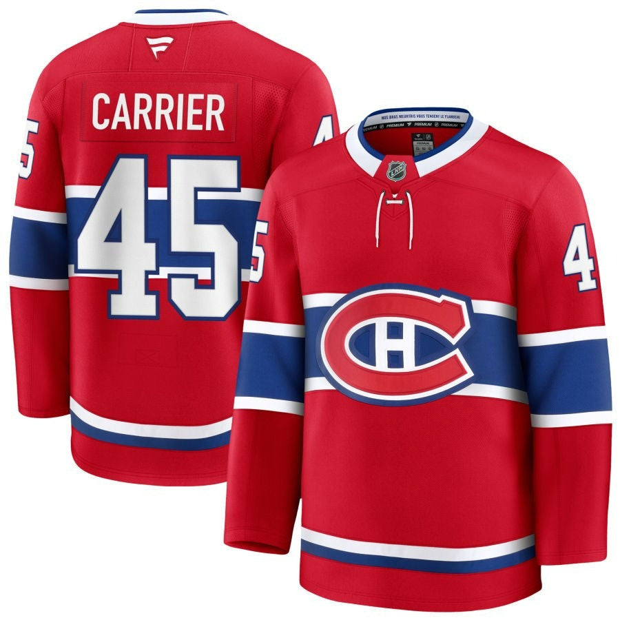 Alexandre Carrier Montreal Canadiens 2025 Home Premium Red Jersey 1 Alexandre Carrier Montreal Canadiens 2025 Home Premium Red Jersey