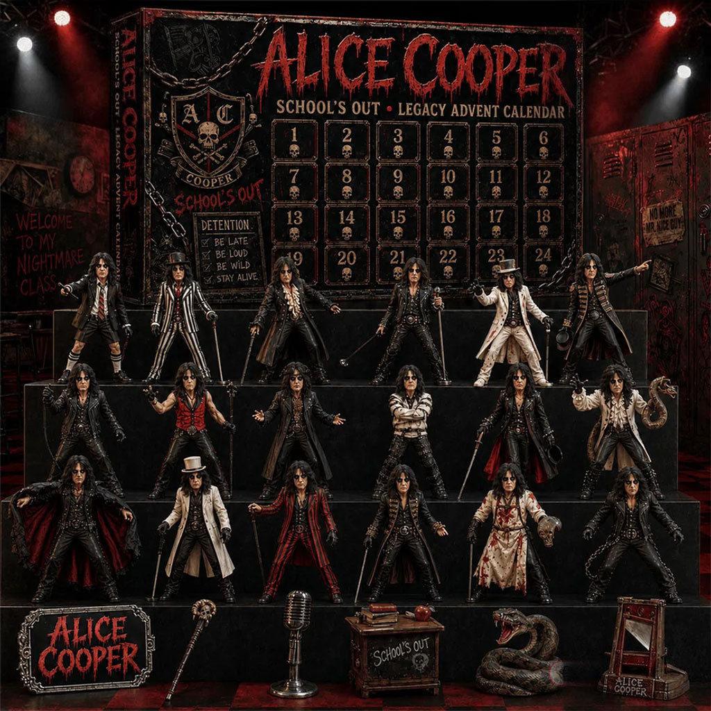 Alice Cooper School's Out Advent Calendar 2026 Legacy Christmas Ornaments Alice Cooper Merch