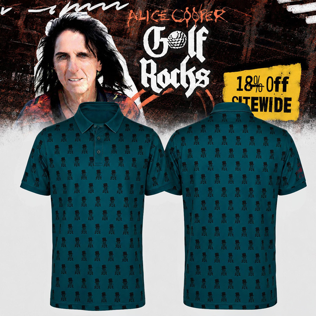Alice Cooper Schools Out Club Golf Polo Shirt Alice Cooper Merchandise Gifts For Fans