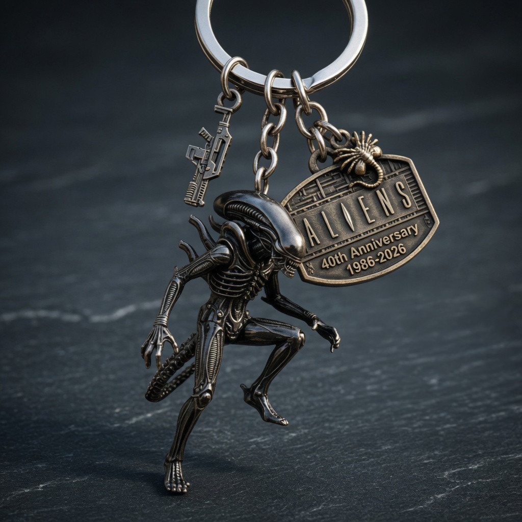 Aliens 40th Anniversary 1986 2026 Collector Keychain Aliens Merch Present For Father's Day