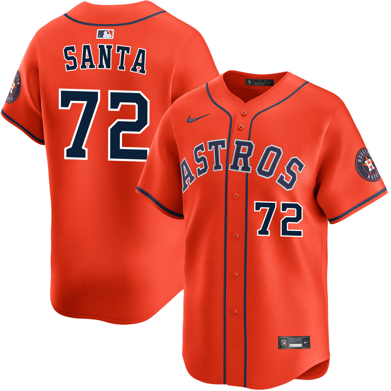 Alimber Santa Houston Astros 2026 Alternate Limited Jersey - Orange