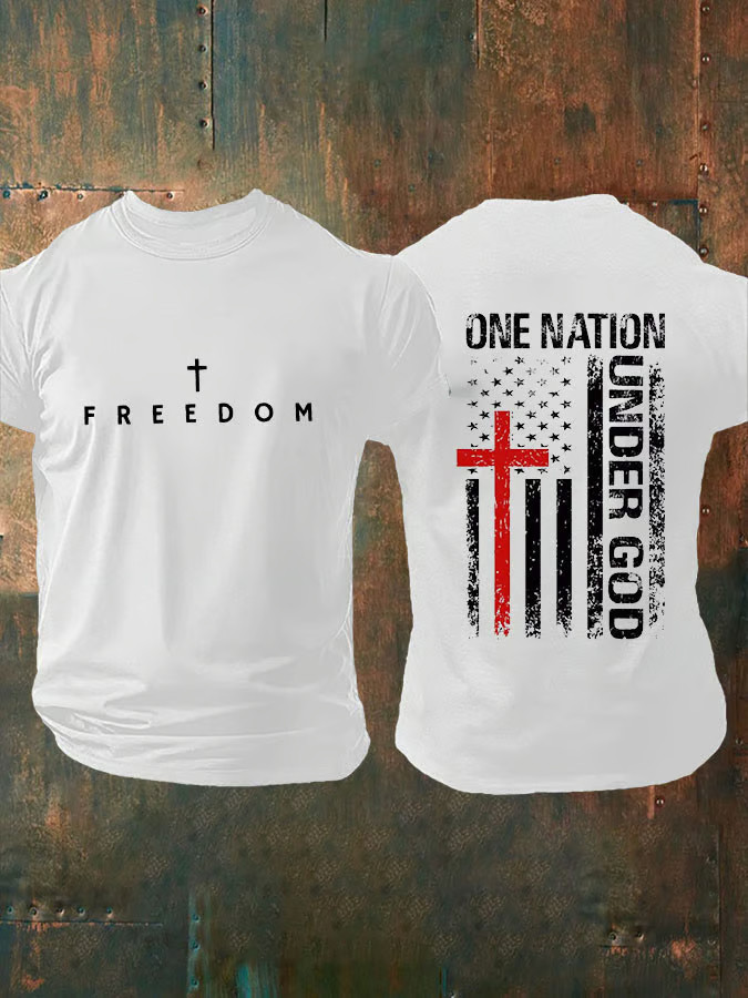 All American Halftime Show Merch One Nation Under God Freedom T-Shirt Charlie Kirk TPUSA Merch