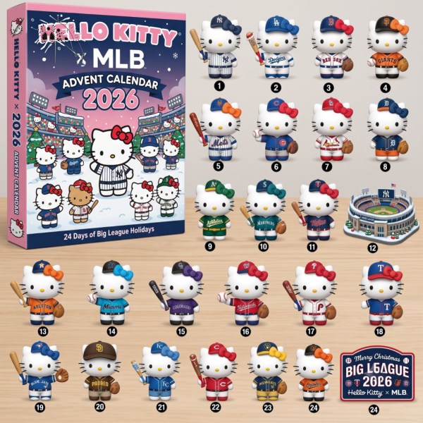 All Baseball Team X Hello Kitty Advent Calendar 2026 Christmas Gift For Baseball Lovers - Image 2