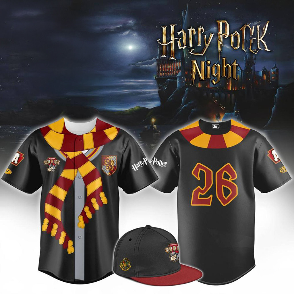 Altoona Curve X Harry Potter 2026 Baseball Jersey Altoona Curve Merch Present Ideas