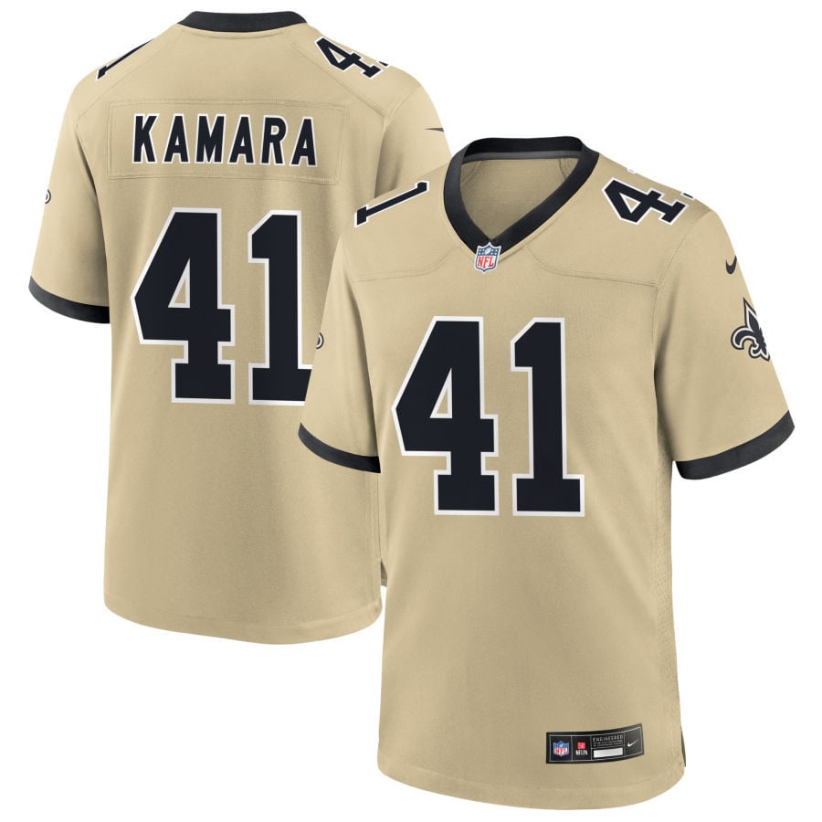 Alvin Kamara New Orleans Saints 2025 Gameday Golds Alternate Game Jersey - Gold