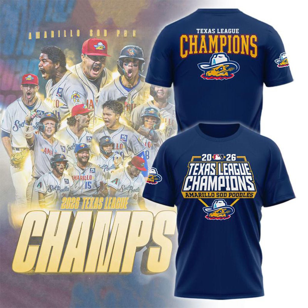 Amarillo Sod Poodles Merch 2026 Texas League Champions T-Shirt Baseball Lover Gift Ideas