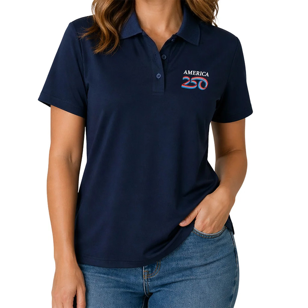 America 250th Birthday Polo Shirt 2026 Anniversary Gear Patriotic Gifts For Mom