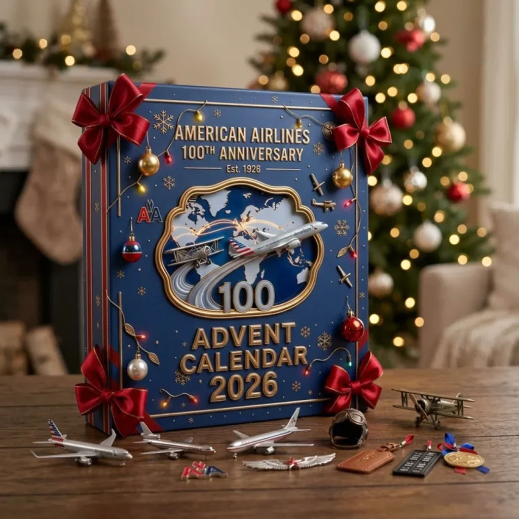American Airlines 100th Anniversary 2026 Advent Calendar Christmas Tree Ornaments Xmas Gifts
