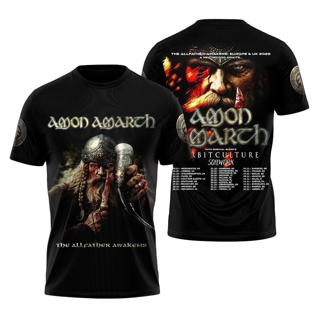 Amon Amarth Allfather Awakens 2026 Concert Tour Shirt Amon Amarth Merch Gift For Band Fans
