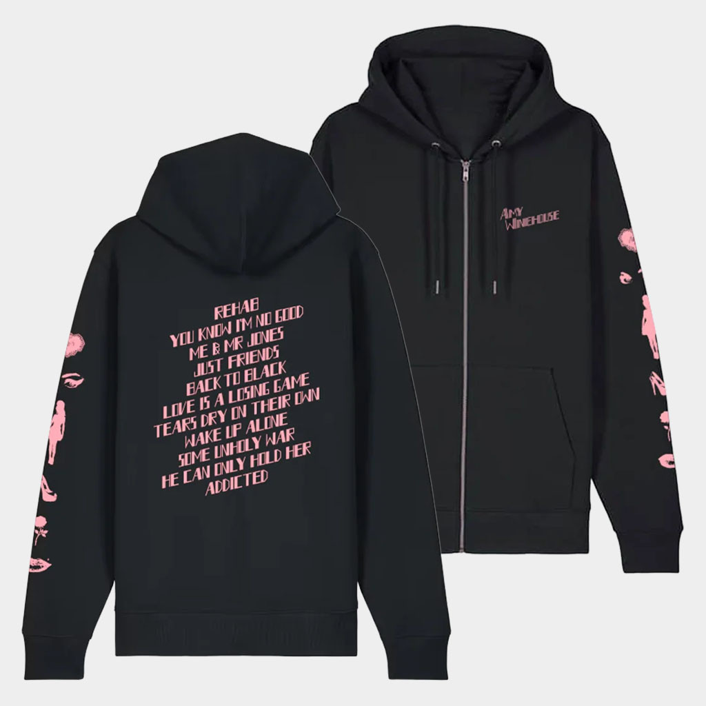 Amy Winehouse Merch 2026 Back To Back Anniversary Zip Hoodie Present For Music Lovers