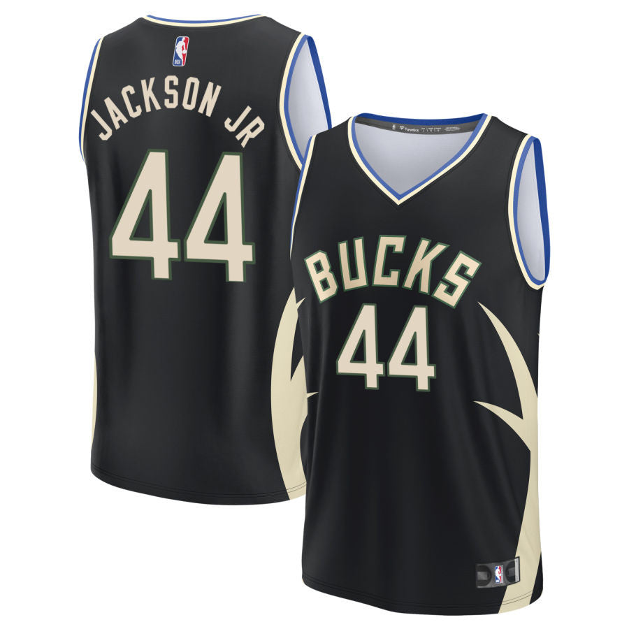 Andre Jackson Jr Milwaukee Bucks 2025 Fast Break Statement Edition Jersey - Black