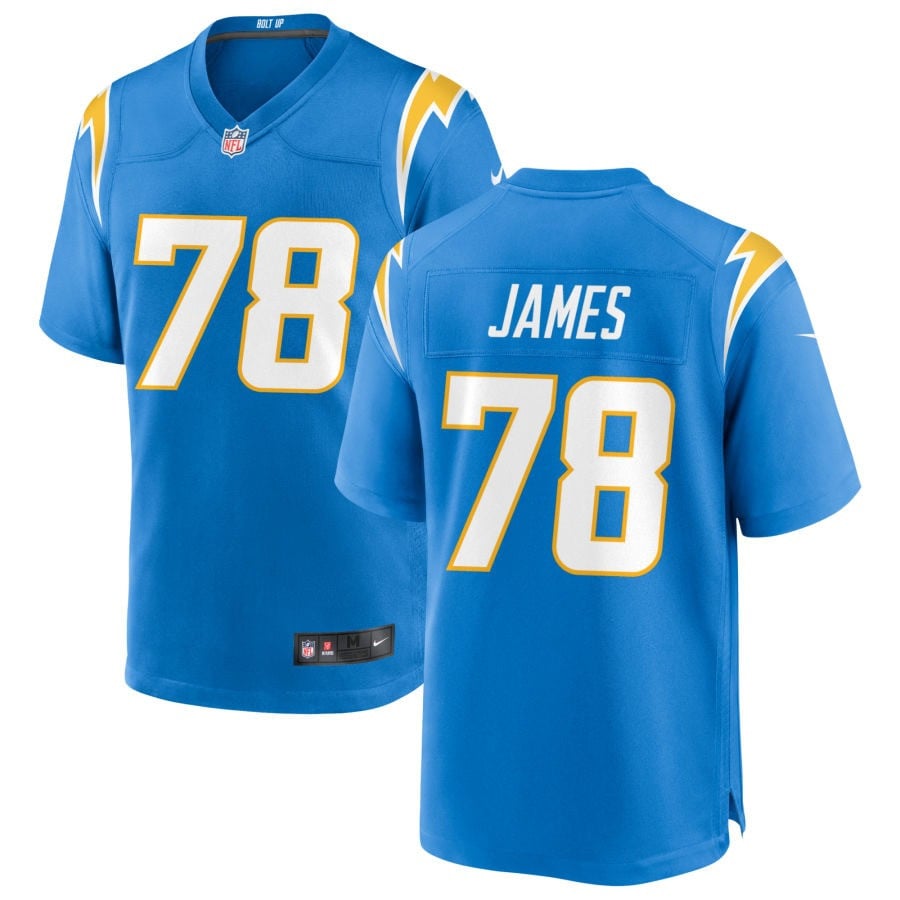 Andre James Los Angeles Chargers 2025 Game Jersey - Powder Blue