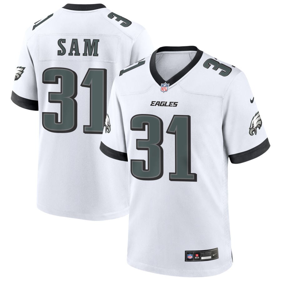 Andre' Sam Philadelphia Eagles 2025 Game Jersey - White