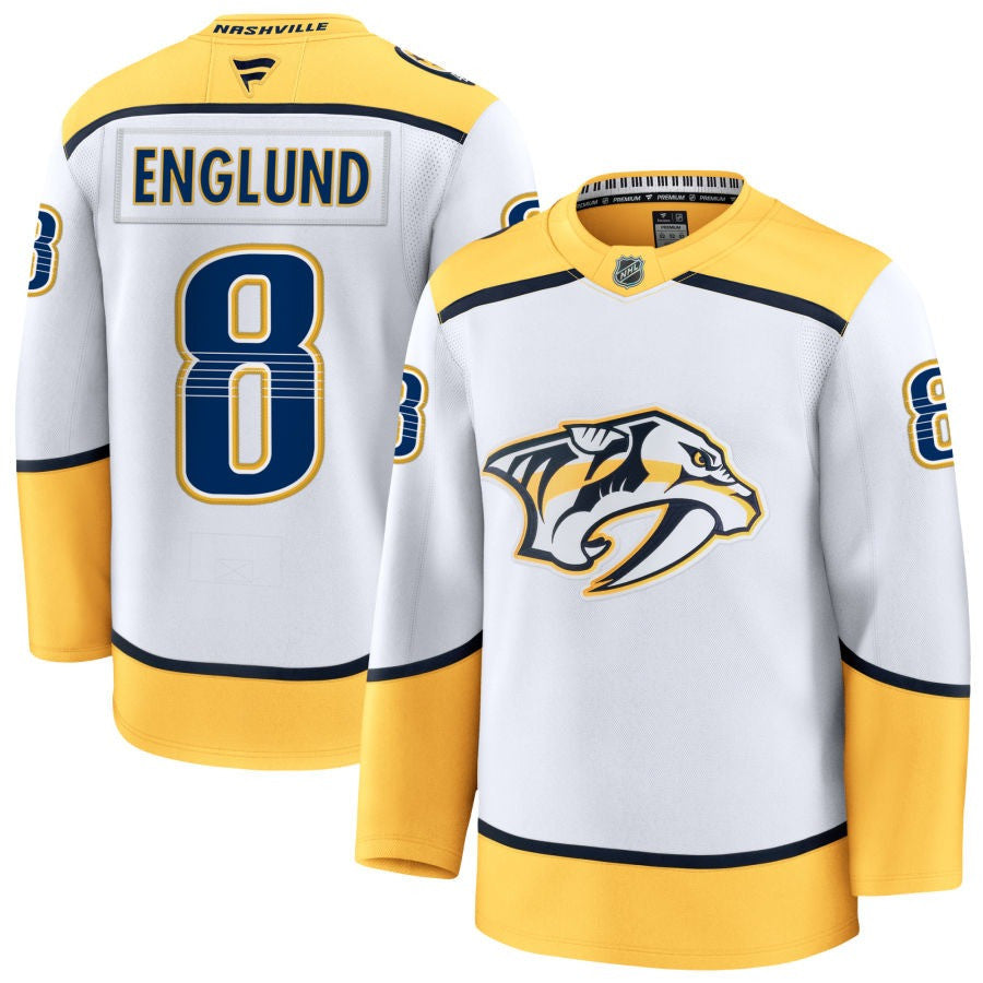 Andreas Englund Nashville Predators 2025 Away Jersey - White 1 Andreas Englund Nashville Predators 2025 Away Jersey - White