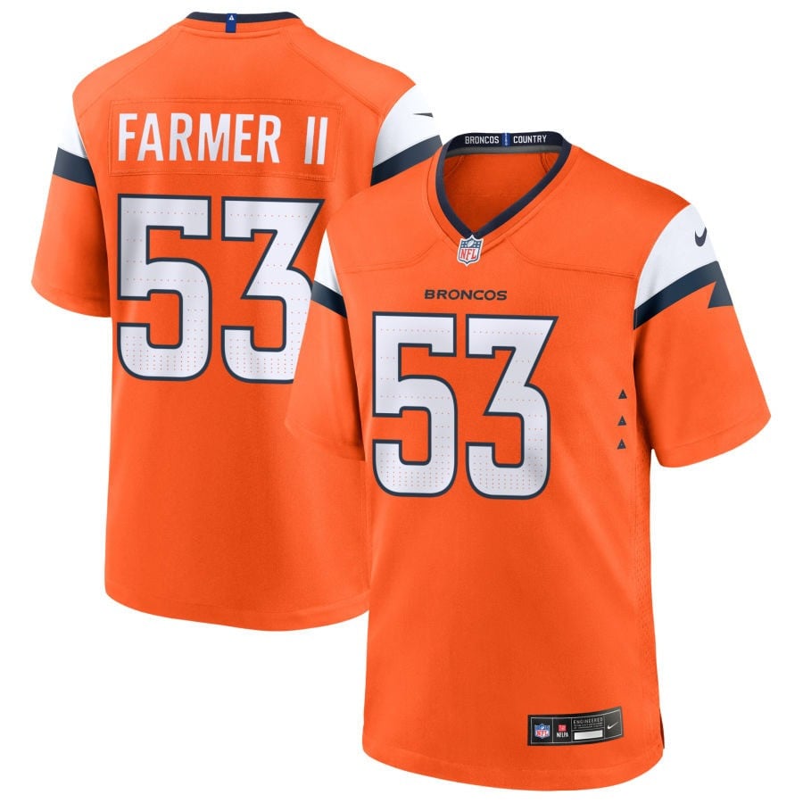 Andrew Farmer II Denver Broncos 2025 Game Jersey - Orange