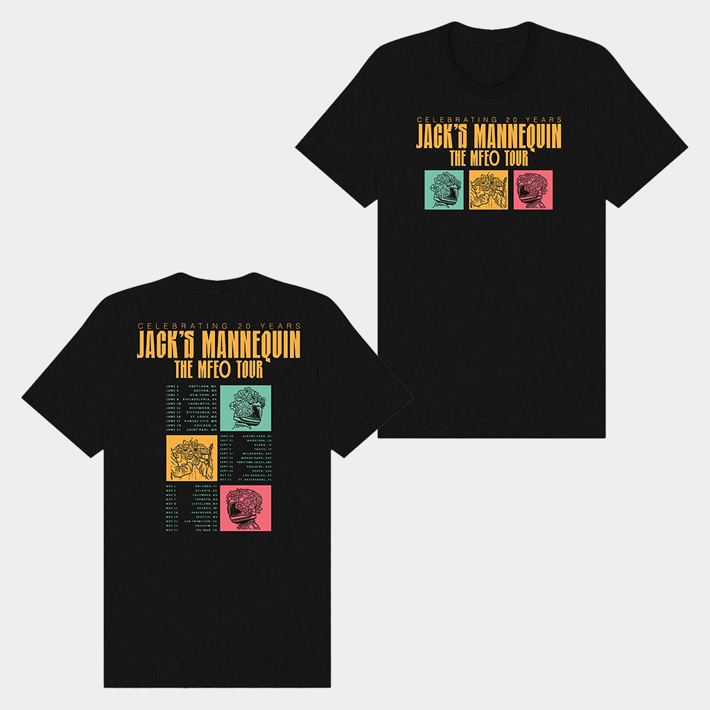 Andrew McMahon Merch Jack's Mannequin MFEO Tour T-Shirt Cool Gifts For Music Lovers