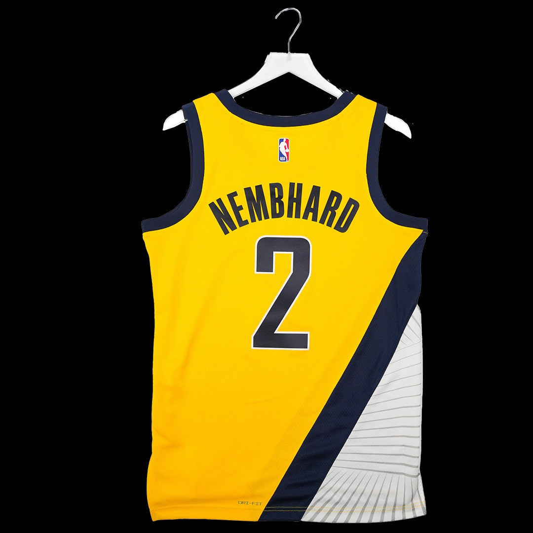 Andrew Nembhard Indiana Pacers 2025 Statement Swingman Jersey - Yellow 2 Andrew Nembhard Indiana Pacers 2025 Statement Swingman Jersey - Yellow - Image 2